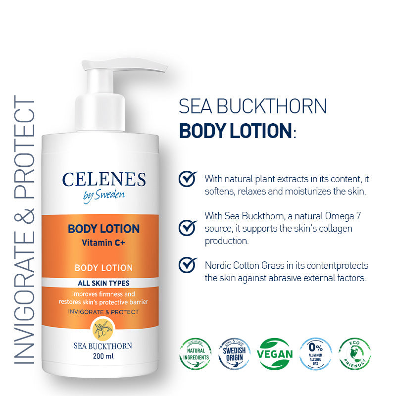 LOTION CORPORELLE À L'ARGOUSIER POUR PEAUX GRASSES/MIXTES