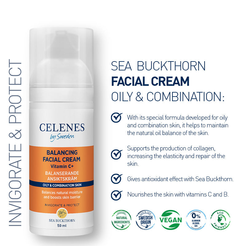 CRÈME VISAGE ÉQUILIBRANTE À L'ARGOUSIER PEAU GRASSE/MIXTE