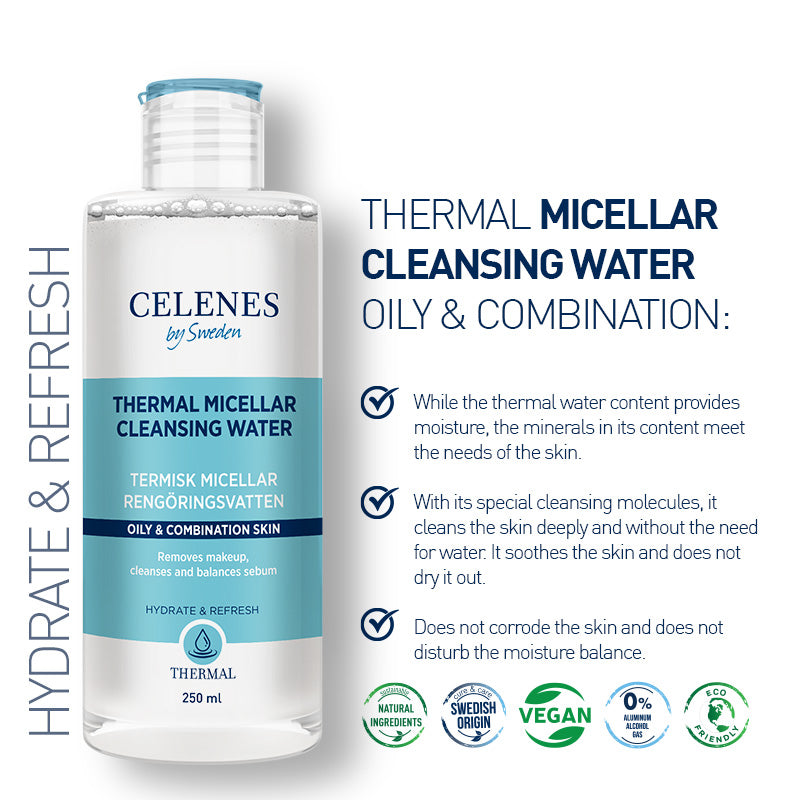EAU NETTOYANTE MICELLAIRE THERMALE PEAU GRASSE/MIXTE