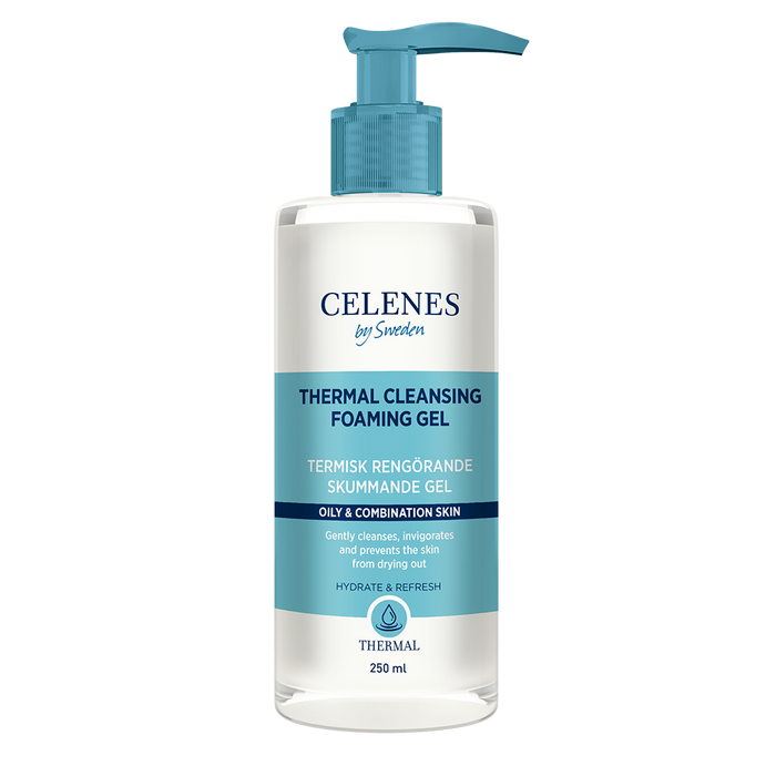 CELENES BY SWEDEN THERMAL CLEASING FOAMING GEL OILY-COMBINATION, 250 ML