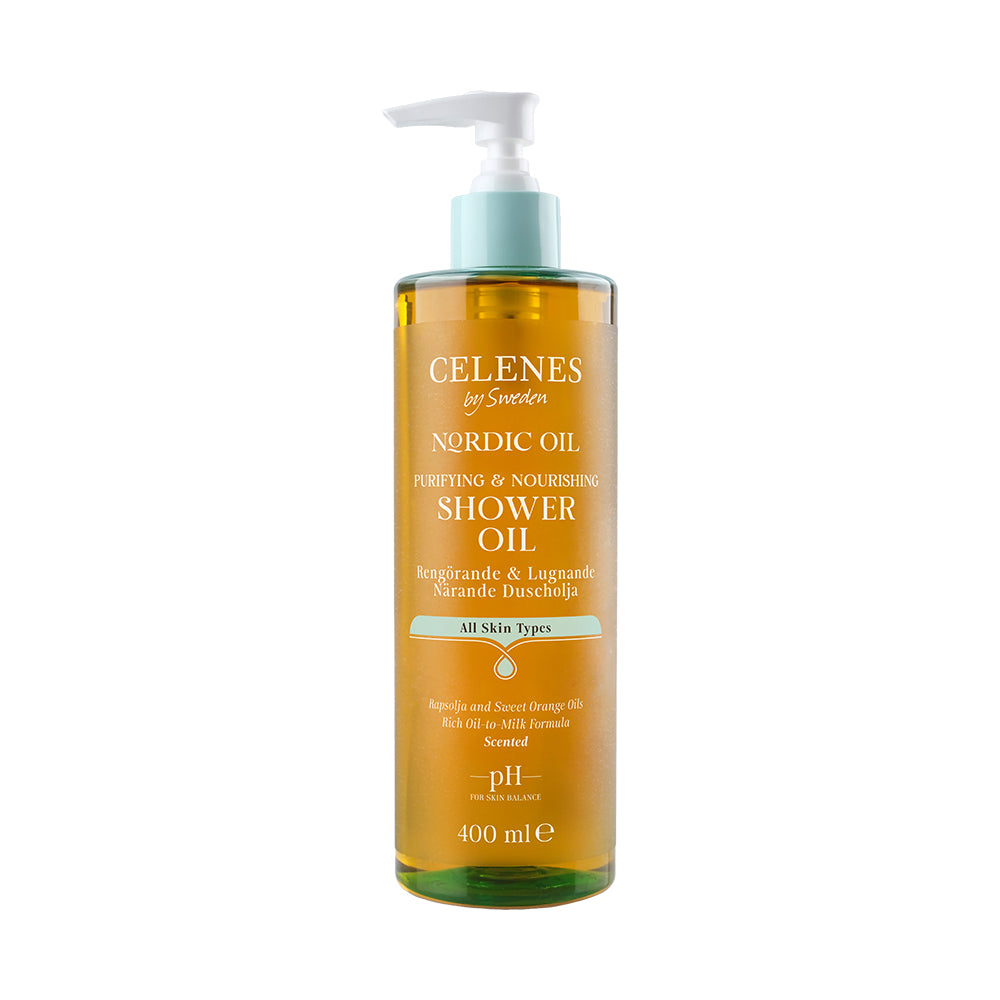 Celenes By Sweden Nordıc Oil 400ML Nourishing Shower Oil Scented All Skin Types